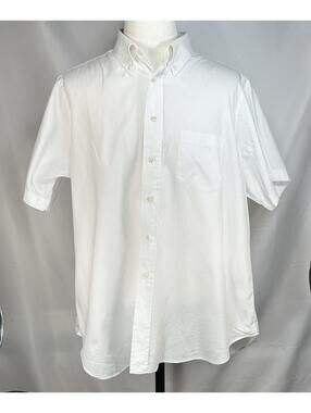 Tom James Executive Collection Oxford Button Up White Men XL